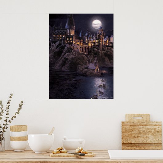 Harry Potter Castle | Groot Meer aan Hogwarts Poster (Keuken)