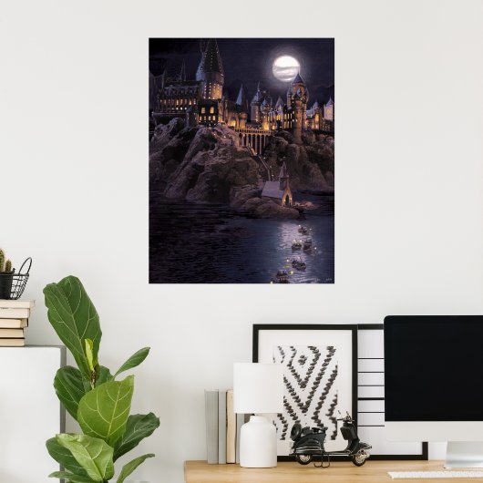 Harry Potter Castle | Groot Meer aan Hogwarts Poster (Thuiskantoor)