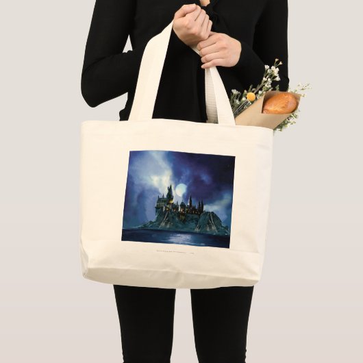 Harry Potter Castle | Hogwarts 's nachts Grote Tote Bag (Voorkant (product))