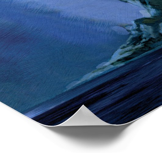 Harry Potter Castle | Hogwarts 's nachts Poster (Hoek)