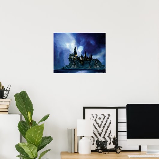 Harry Potter Castle | Hogwarts 's nachts Poster (Thuiskantoor)