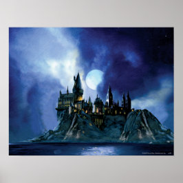 Harry Potter Castle | Hogwarts 's nachts Poster