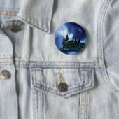 Harry Potter Castle | Hogwarts 's nachts Ronde Button 5,7 Cm (In situ)