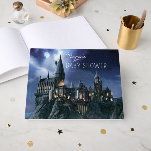 Harry Potter Castle | Moonlit Hogwarts Baby Shower Gastenboek (Voorkant open)