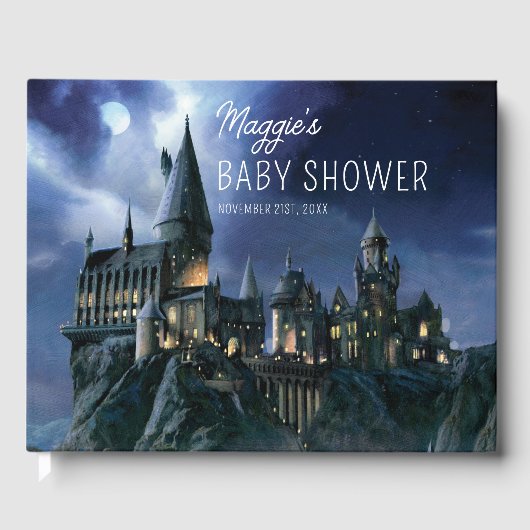Harry Potter Castle | Moonlit Hogwarts Baby Shower Gastenboek (Voorkant)