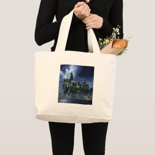 Harry Potter Castle | Moonlit Hogwarts Grote Tote Bag (Voorkant (product))