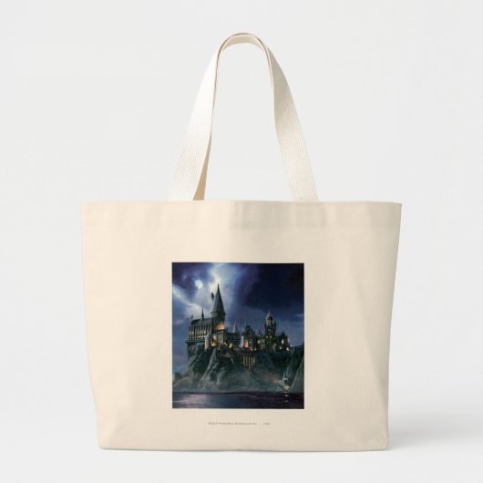 Harry Potter Castle | Moonlit Hogwarts Grote Tote Bag (Voorkant)