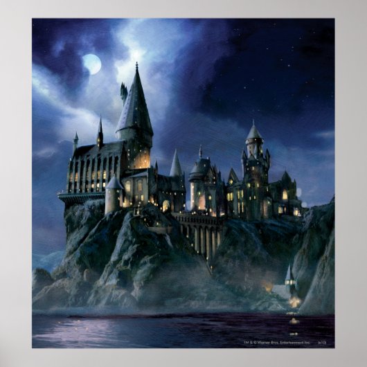 Harry Potter Castle | Moonlit Hogwarts Poster (Voorkant)