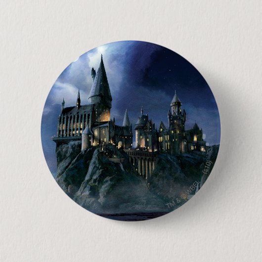 Harry Potter Castle | Moonlit Hogwarts Ronde Button 5,7 Cm (Voorkant)
