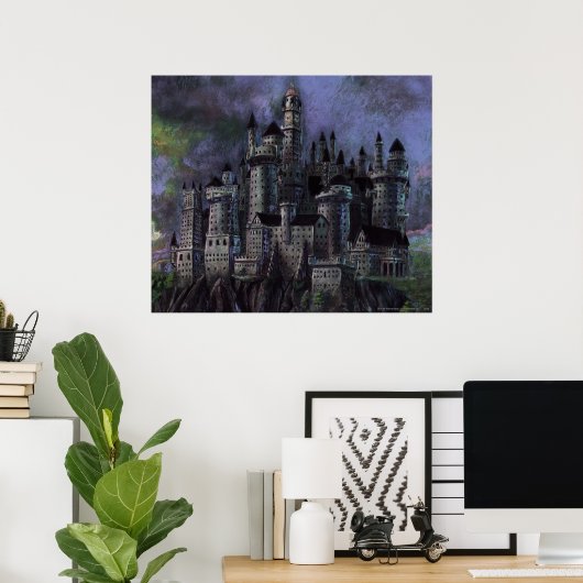 Harry Potter Castle | Toonaangevende Hogwarts Poster (Thuiskantoor)