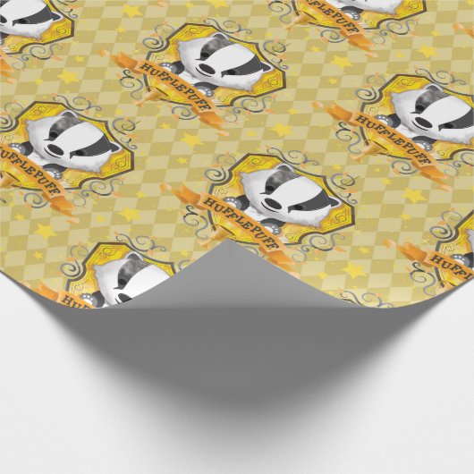 Harry Potter | Charmante HUFFLEPUFF™ Wapenschild Cadeaupapier (Hoek)