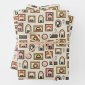 HARRY POTTER™ Chibi Afbeelding Lijst Inpakpapier Vel (In situ)