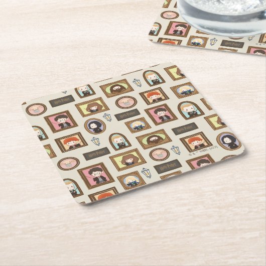 HARRY POTTER™ Chibi Afbeelding Lijst Kartonnen Onderzetters (Schuin)