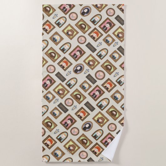 HARRY POTTER™ Chibi Afbeelding Lijst Strandlaken (Voorkant)