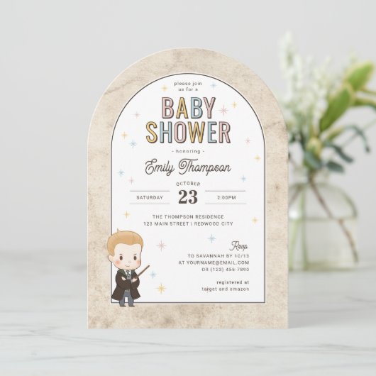 Harry Potter Chibi Draco Malfidus Wizard Baby show Kaart (Staand voorkant)