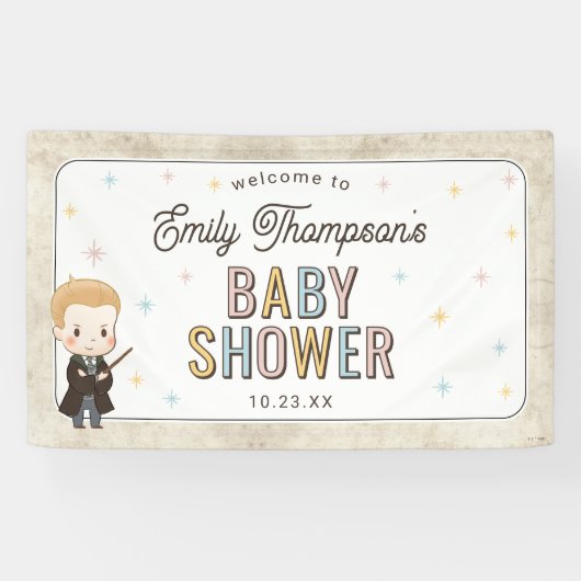 Harry Potter Chibi Draco Malfoy Tovenaar Baby Show Spandoek (Horizontaal)