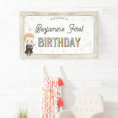 Harry Potter Chibi Draco Malfoy Tovenaar Verjaarda Spandoek (Insitu)