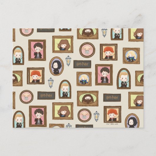 HARRY POTTER™ Chibi Fotolijst Patroon Briefkaart (Voorkant)