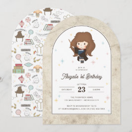 Harry Potter | Chibi Hermelien Tovenaar Verjaardag Kaart