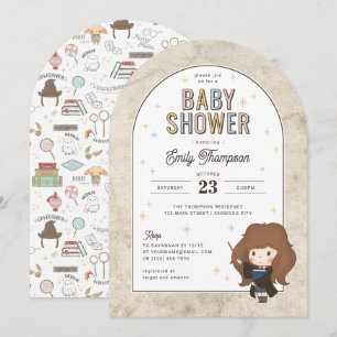 Harry Potter   Chibi Hermione Tovenaar Baby Shower Kaart