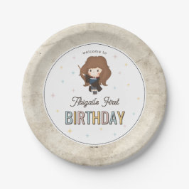 Harry Potter Chibi Hermione Tovenaar Verjaardag Papieren Bordje