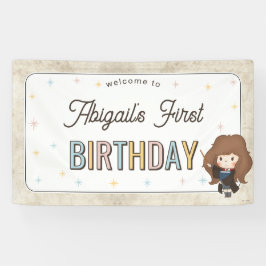 Harry Potter Chibi Hermione Tovenaar Verjaardag Spandoek
