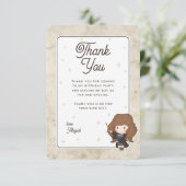 Harry Potter Chibi Hermione Wizard Birthday Bedankkaart (Staand voorkant)