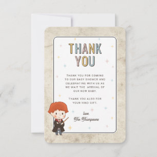 Harry Potter Chibi Ron Weasley Tovenaar Baby Showe Bedankkaart
