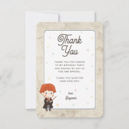 Harry Potter Chibi Ron Weasley Tovenaar Verjaardag Bedankkaart