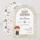Harry Potter Chibi Ron Weasley Wizard Baby shower Kaart (Voorkant / Achterkant)