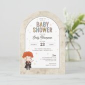 Harry Potter Chibi Ron Weasley Wizard Baby shower Kaart (Staand voorkant)