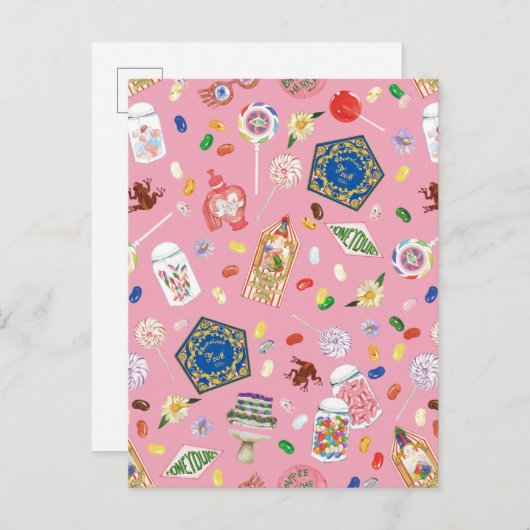 HARRY POTTER™ | Chocolade-kikkers en Snoep-patroon Briefkaart (Voorkant / Achterkant)