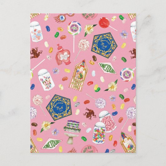 HARRY POTTER™ | Chocolade-kikkers en Snoep-patroon Briefkaart (Voorkant)