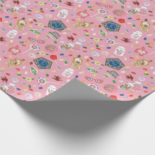 HARRY POTTER™ | Chocolade-kikkers en Snoep-patroon Cadeaupapier (Hoek)