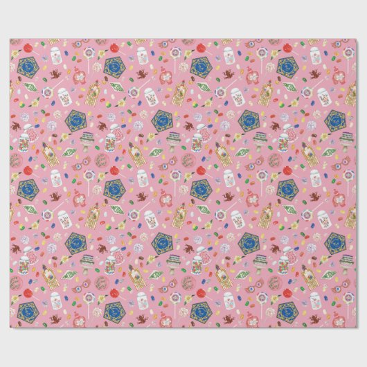 HARRY POTTER™ | Chocolade-kikkers en Snoep-patroon Cadeaupapier (Vlak)