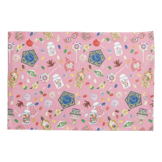 HARRY POTTER™ | Chocolade-kikkers en Snoep-patroon Kussensloop (Achterkant)