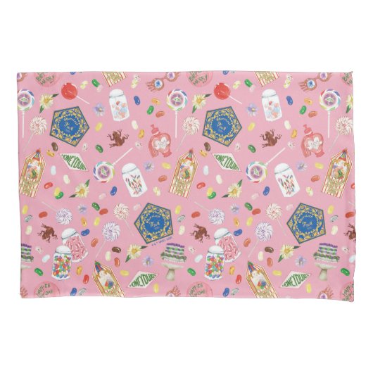 HARRY POTTER™ | Chocolade-kikkers en Snoep-patroon Kussensloop (Voorkant)