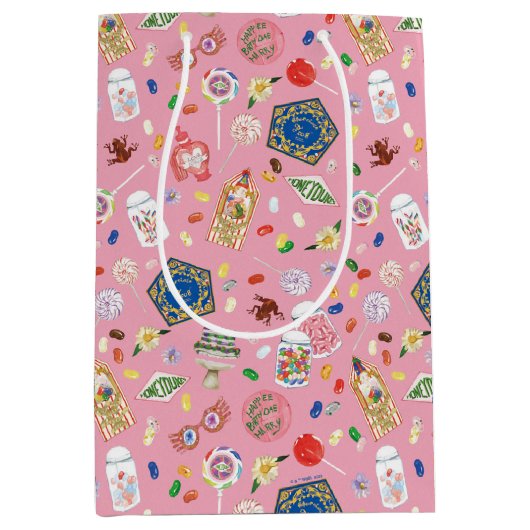 HARRY POTTER™ | Chocolade-kikkers en Snoep-patroon Medium Cadeauzakje (Voorkant)