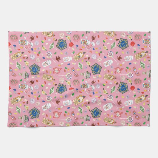 HARRY POTTER™ | Chocolade-kikkers en Snoep-patroon Theedoek (Horizontaal)