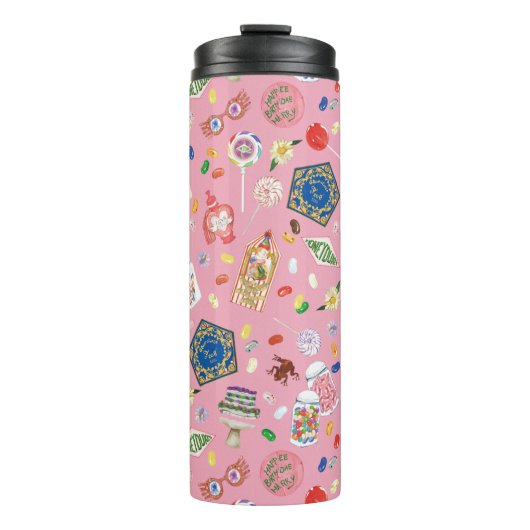 HARRY POTTER™ | Chocolade-kikkers en Snoep-patroon Thermosbeker (Voorkant)