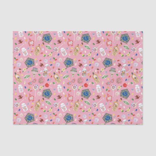 HARRY POTTER™ | Chocolade-kikkers en Snoep-patroon Tissuepapier (Voorkant)