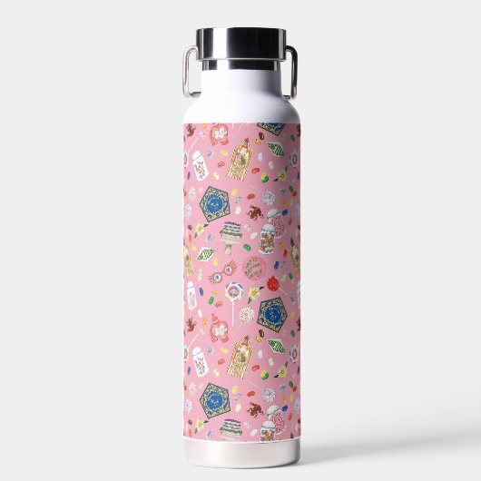 HARRY POTTER™ | Chocolade-kikkers en Snoep-patroon Waterfles (Voorkant)