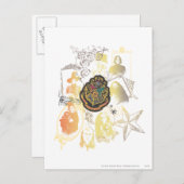 Harry Potter | Colorful Hogwarts Crest Briefkaart (Voorkant / Achterkant)