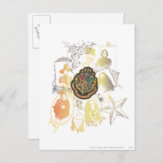 Harry Potter | Colorful Hogwarts Crest Briefkaart (Voorkant / Achterkant)