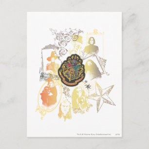 Harry Potter   Colorful Hogwarts Crest Briefkaart
