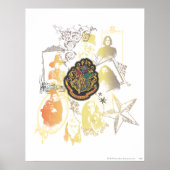 Harry Potter | Colorful Hogwarts Crest Poster (Voorkant)