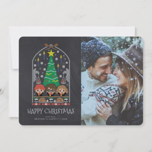 HARRY POTTER™ Cross-Stitch Vakantie Kaart (Voorkant)