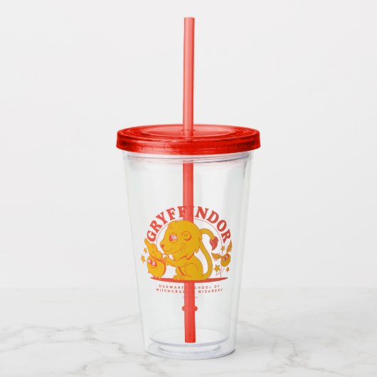 HARRY POTTER™ | Cute GRYFFINDOR™ Hogwarts School Acryl Drinkbeker (Voorkant)