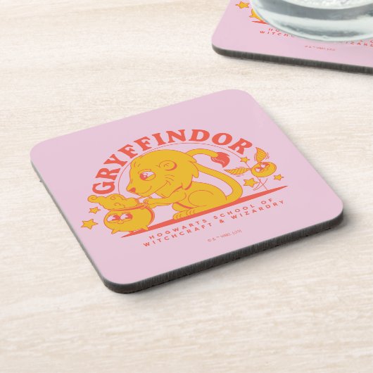 HARRY POTTER™ | Cute GRYFFINDOR™ Hogwarts School Bier Onderzetter (Linkerzijde)