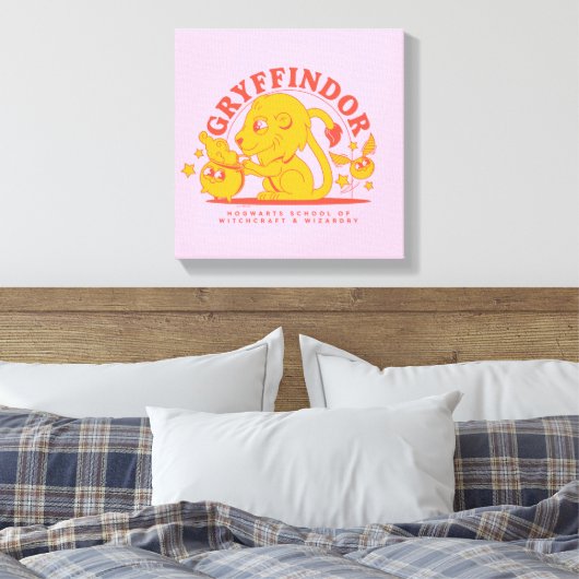 HARRY POTTER™ | Cute GRYFFINDOR™ Hogwarts School Canvas Afdruk (Insitu (Slaapkamer))